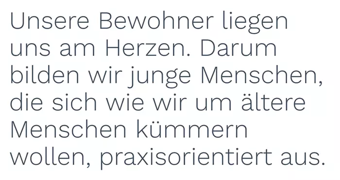 Pflege Ausbildungplatz für  Kernenried